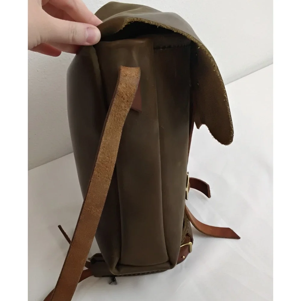 Goertzen Adventure Equipment Leather Field Bag Brown Montana Handmade #J5743